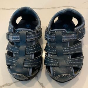 Sesame Street | Vintage COOKIE MONSTER Boys Sandals Shoes Navy Blue